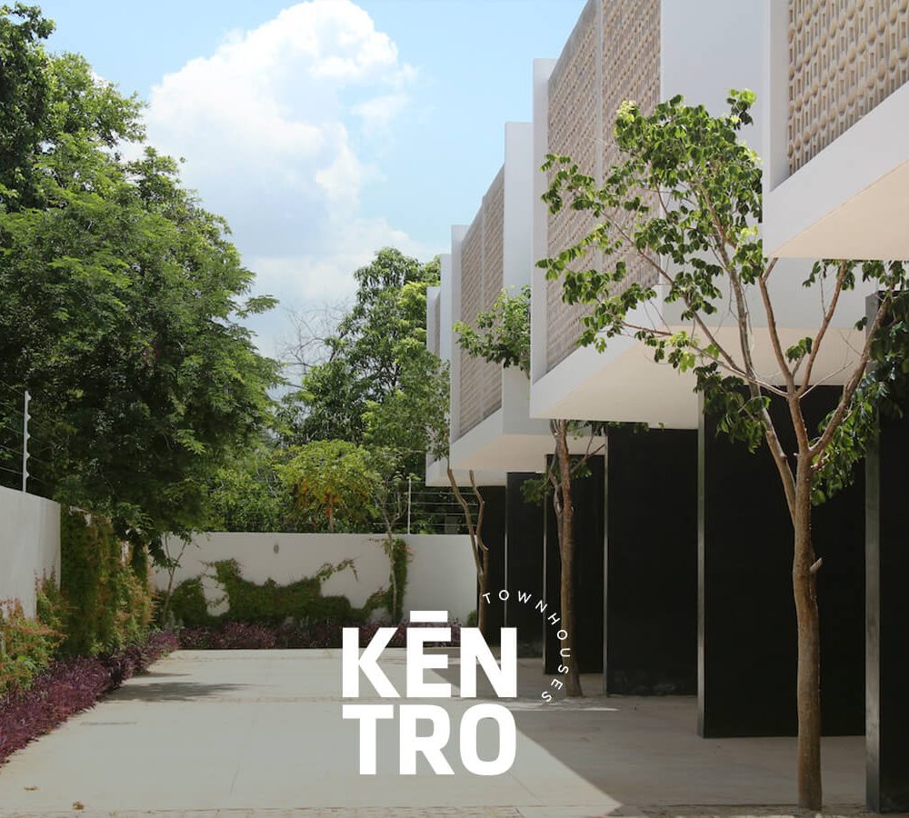 Fachada de Kentro townhouses en Mérida Yucatán