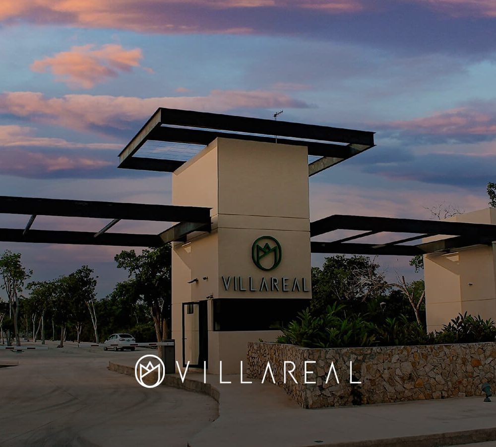 Entrada de Villareal Residencial en Mérida Yucatán